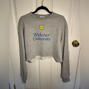 Widener university cropped sweatshirt